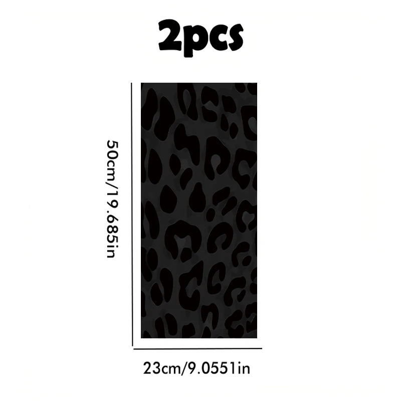 2pcs car B-pillar stickers Leopard Print Scratch resistant personalized stickers