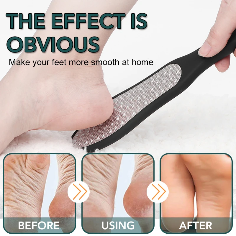 1Pcs Double Sided Pedicure Tool Professional Foot File Callus Remover Rasp Scrubber For Dead Skin Heel Used on Wet and Dry Feet