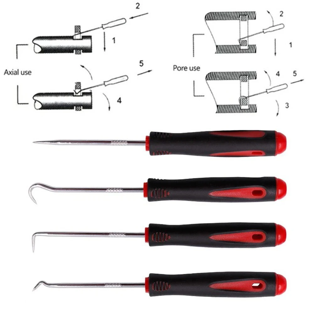 4Pcs Auto Öl Dichtung Schraubendreher Set Auto Auto Öl Dichtung O-Ring Dichtung Dichtung Pick Puller Remover Pick Haken werkzeuge Auto Reparatur Werkzeuge – Detail 14