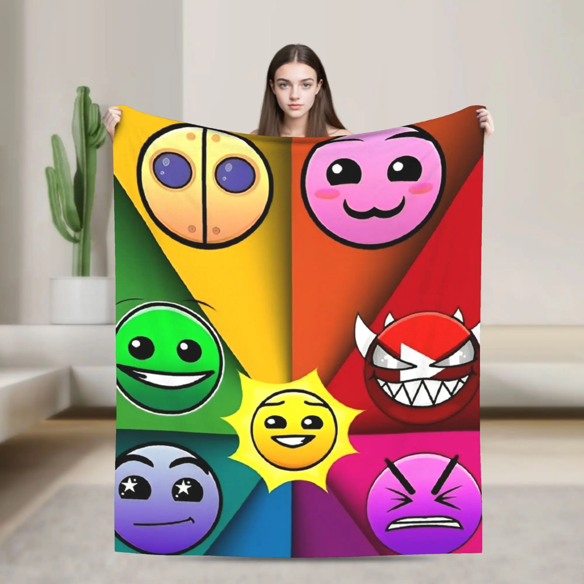 

Geometry Gaming Dashed Blanket Quality Super Soft Bedding Throws Winter Decorative Home Decor Street Trend Bedspread