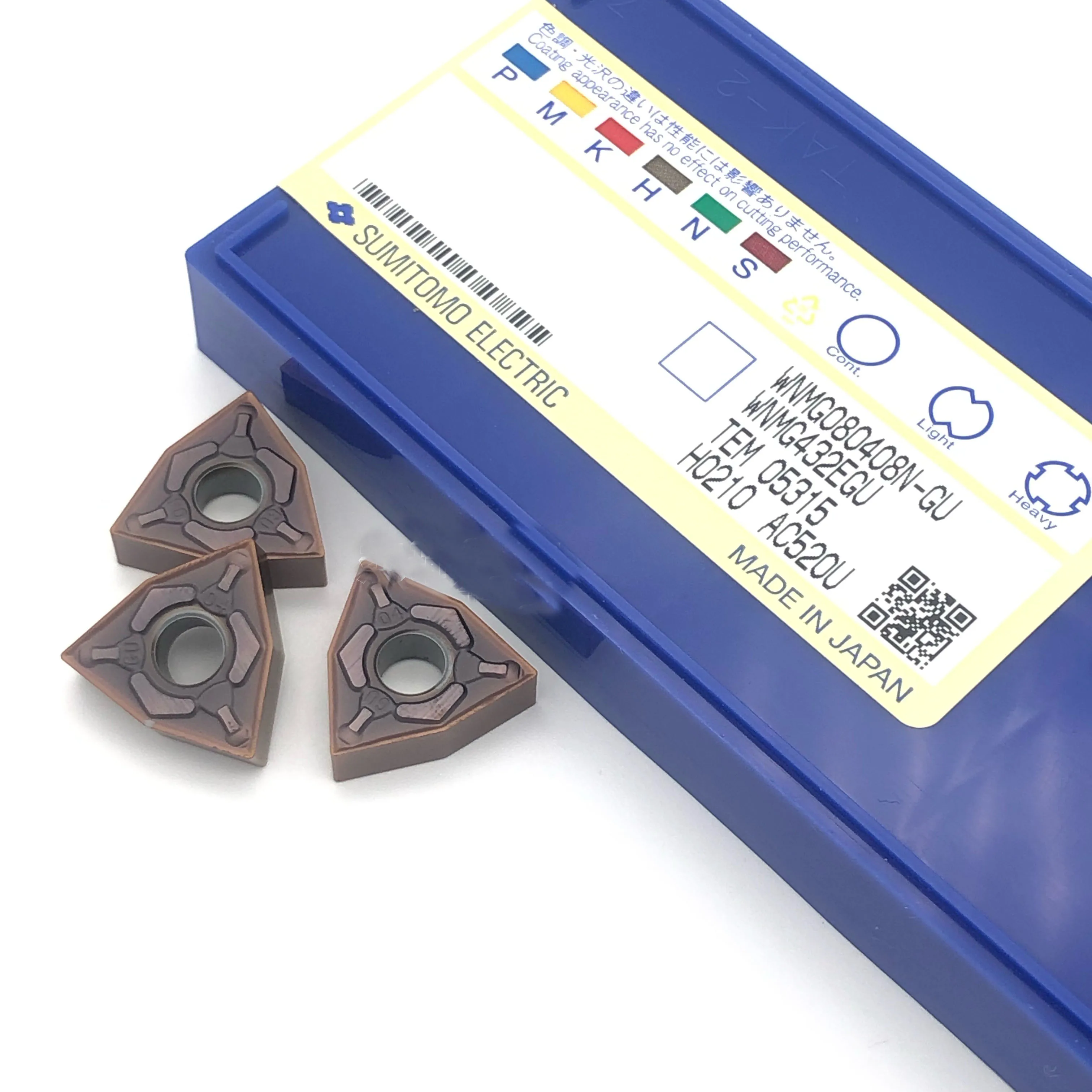 Ban Đầu Sumitomo CNC Miếng Đào Hình Ô Tô Dạng Có Hoa Văn WNMG080404N-GU AC520U/CNMG120404N-LUW T1500Z
