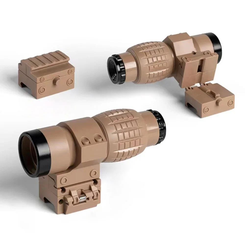 4X Tactical Magnifier Toy Telescope Sight Quick Release Adjustable Pineapple Model Shooting Accessories 20-21mm Rail Monocular