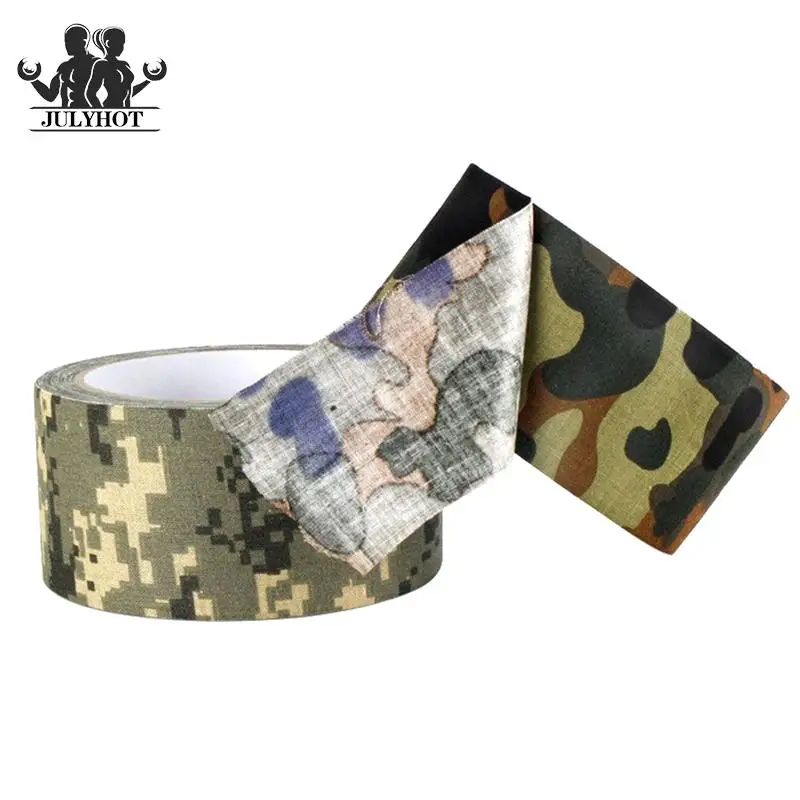 5m Camouflage Elastic Wrap Tape Disguise Elastoplast Self Adhesive Sports Protector Knee Finger Ankle Athletic Bandage