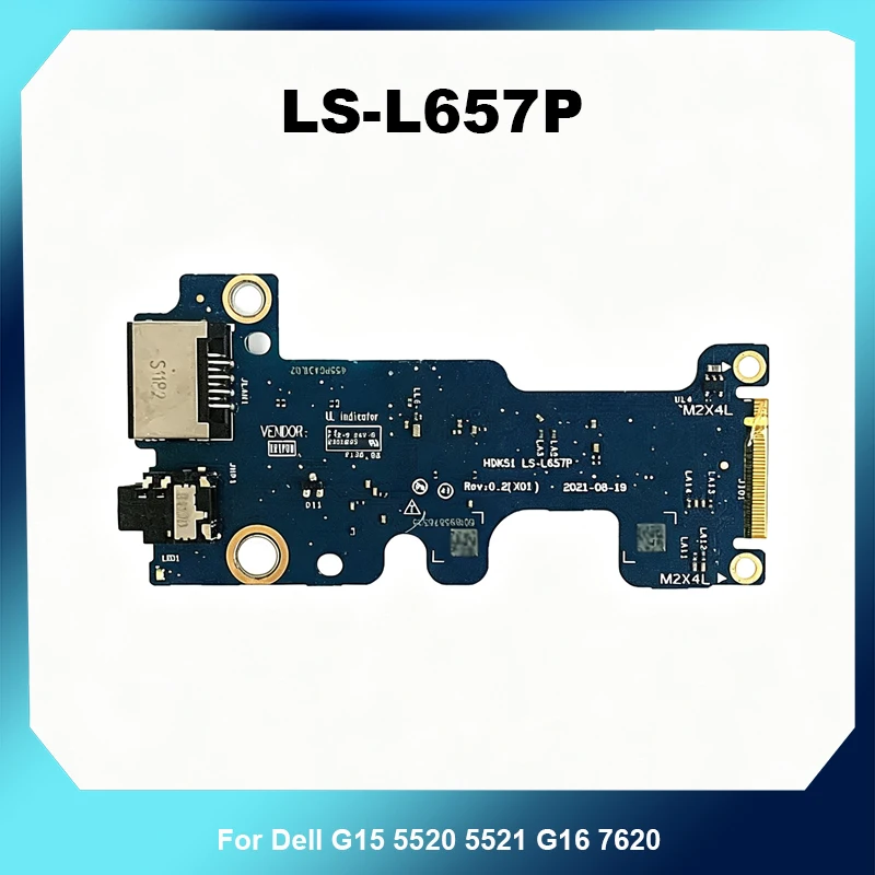 Audio LAN IO Board LS-L657P For Dell G15 5520 5521 G16 7620 Laptop Sound Card Ethernet Small Board
