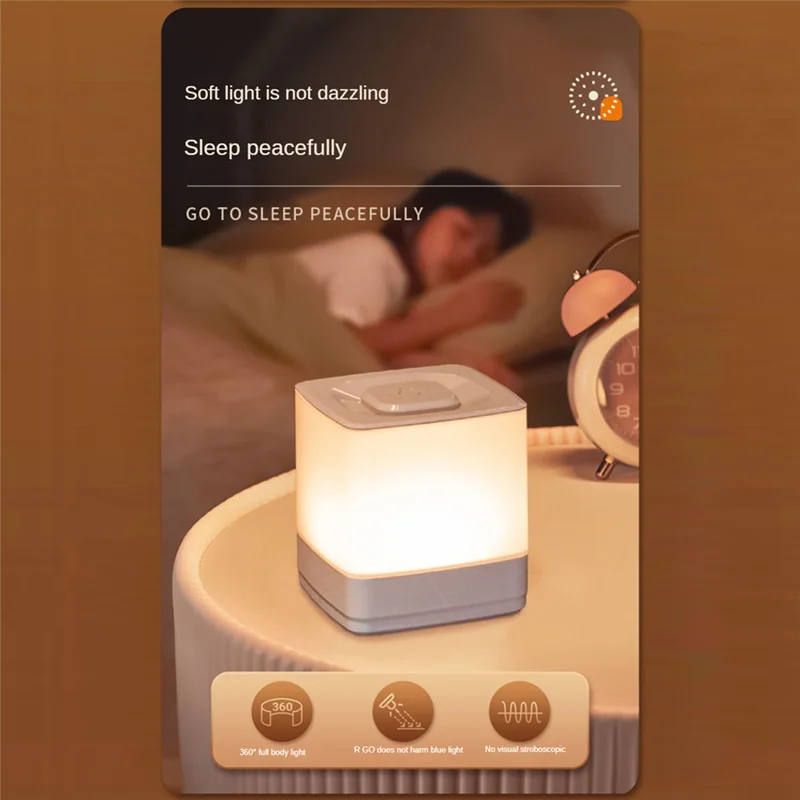 Luce notturna AAAC-LED USB ricaricabile a 3 livelli di luminosità per lampada da comodino per la decorazione della camera da letto
