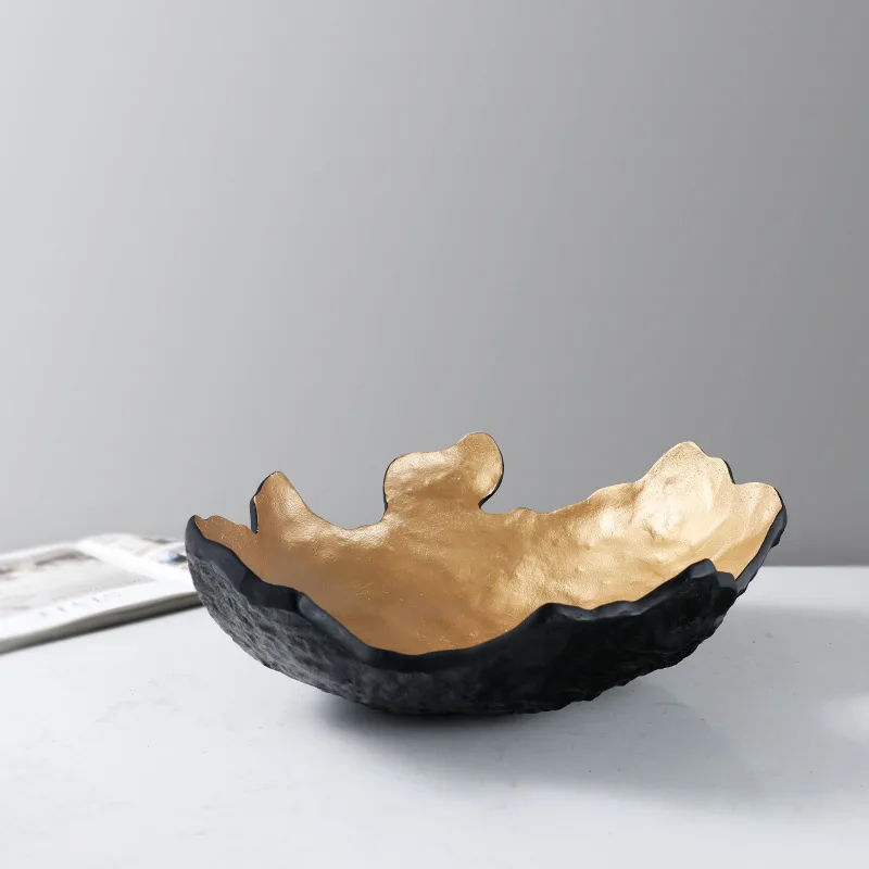 Light luxury creative resin storage plate fruit plate model room home customer hall desktop coffee table dining table decoration