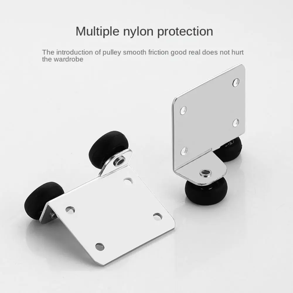 

2 pcs Furniture Hardware Sliding Door Wheels Wardrobe Pulley Slot Accessories Window Door Roller Heavy Wardrobe Wheel Runner