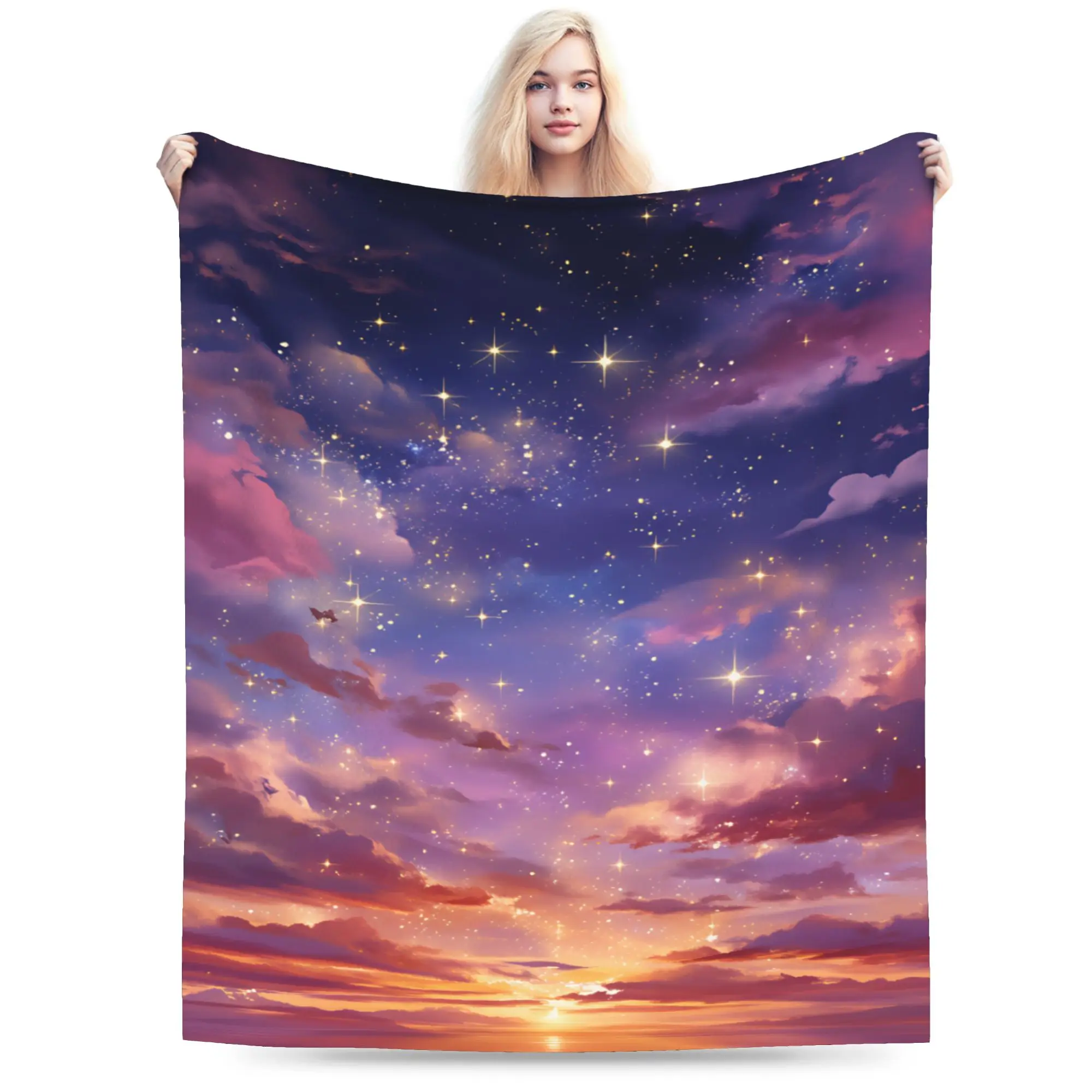 Galaxy Sunglasses  Soft Blanket  Kids Adult Plush Throw Blanket Pattern Couch Chair Flannel Bedspread Sofa Bed Cover