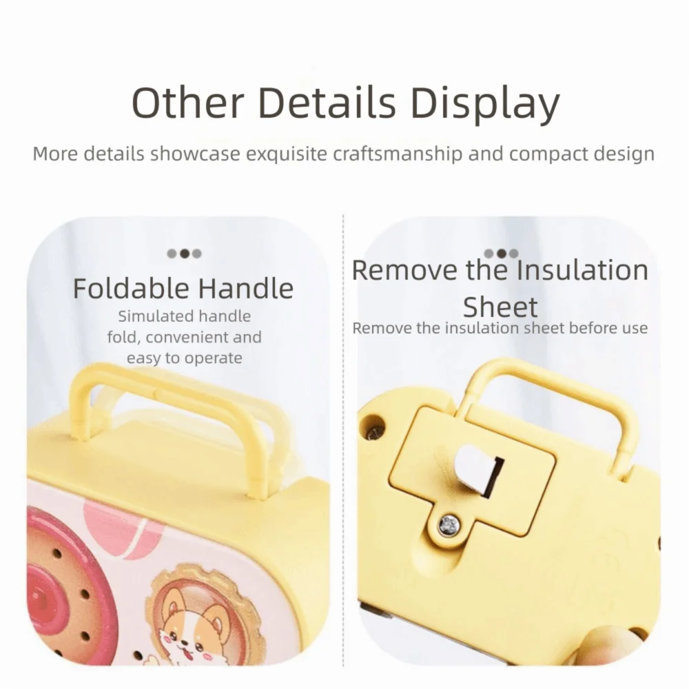 Voice-Changing Recorder Keychain Multi-color Plastic Recording Keyring Pendant Cartoon Animal Cat Panda Rabbit Dog Bag Ornament