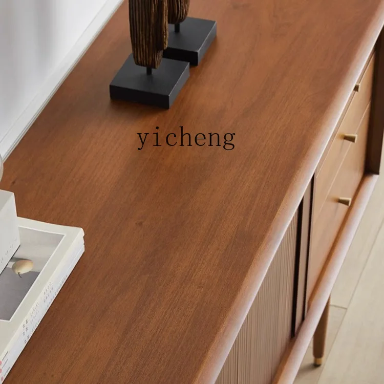 

LSL expression side cabinet medieval industrial wind import/E10 organ rolling shutter door solid wood side cabinet