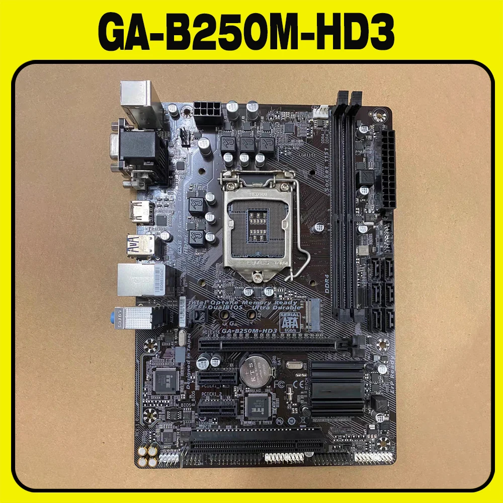 GA-B250M-HD3 For G-i-g-a-b-y-t-e B250 32GB DDR4 Motherboard LGA 1151 i7/i5/i3 USB3.0 SATA3 B250M HD3