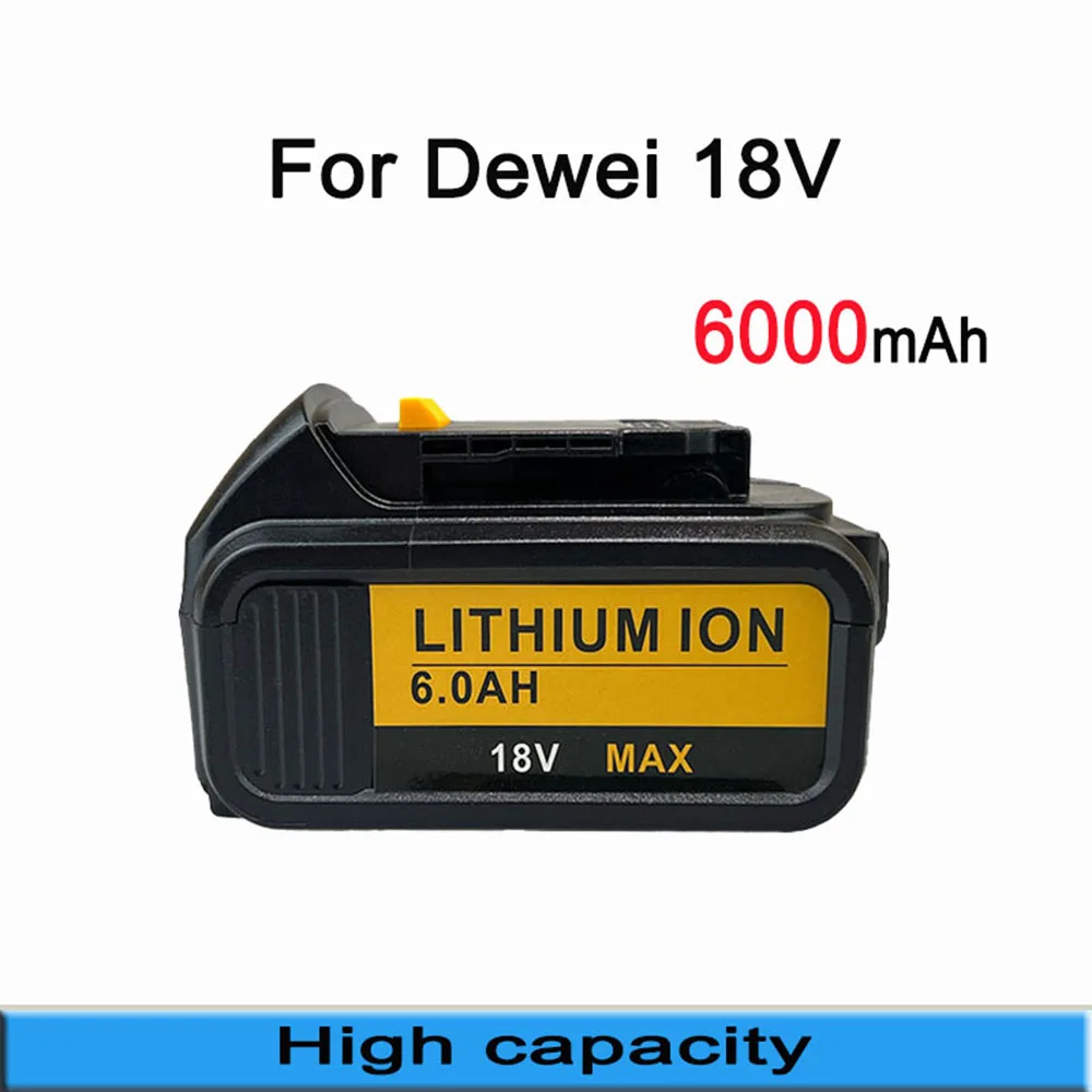 For Dewei 18V 6000mAh Original Lithium-ion Rechargeable Battery Drill Replacement Battery BL1860 BL1830  BL1850 BL1860B