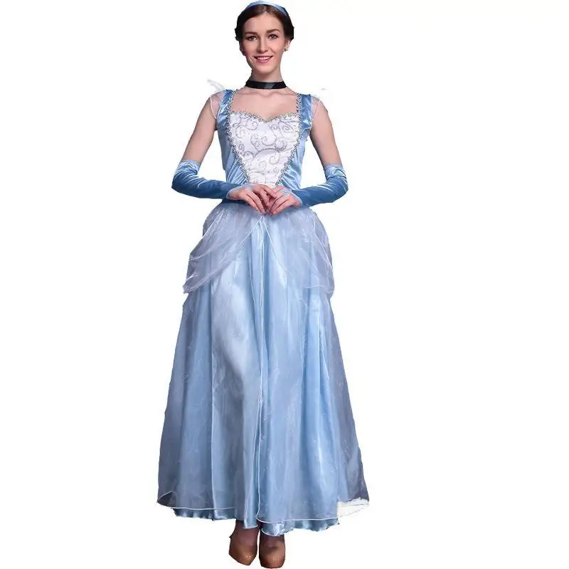Cinderella Rollenspiel Kostüm Schneewittchen Prinz Cosplay Kleidung Halloween Par Eup Ball Outfit Damen Ethnische Bühnenkleidung
