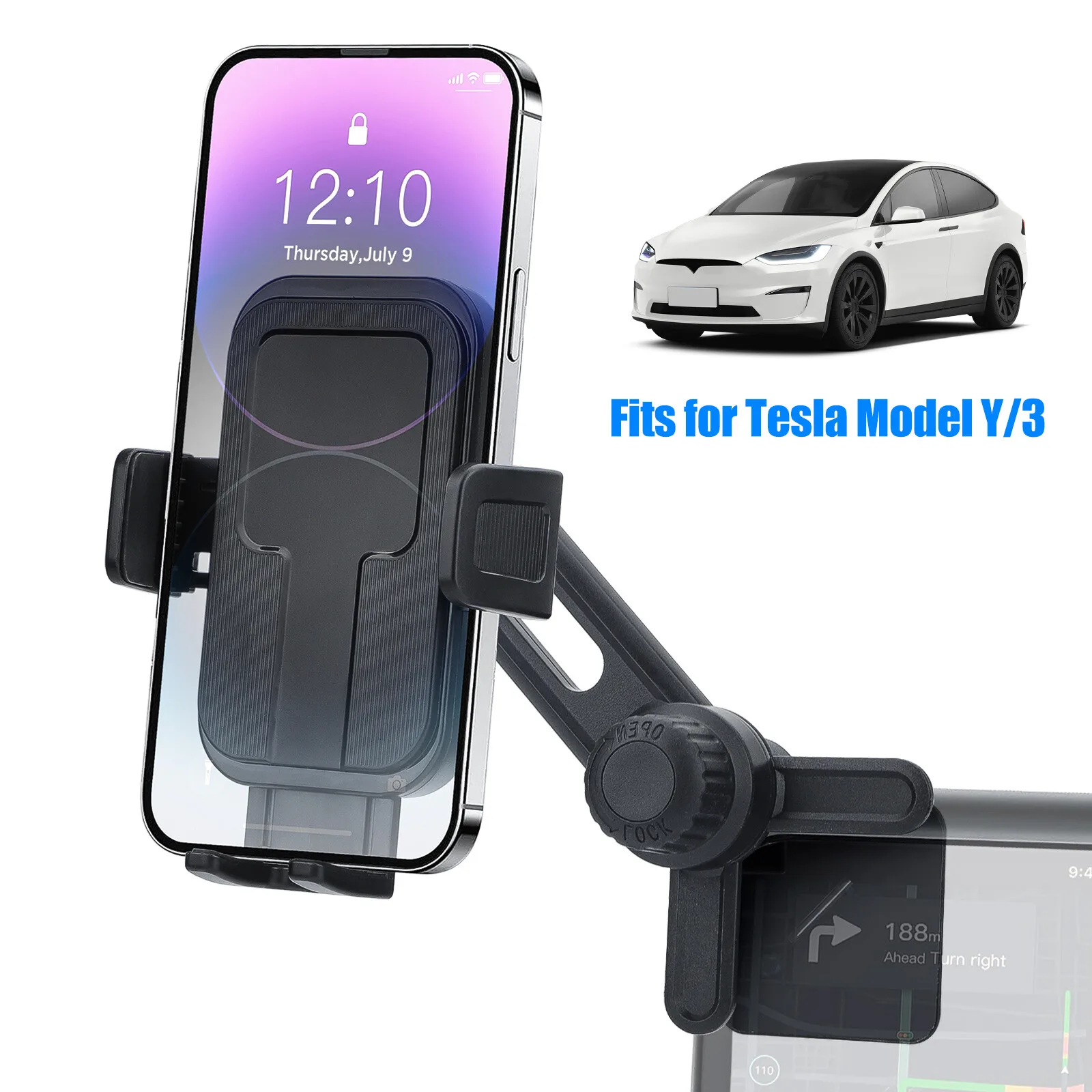 For Tesla Phone Mount for Tesla Model 3/Y/Cybertruck Adjustable Car Phone Holder