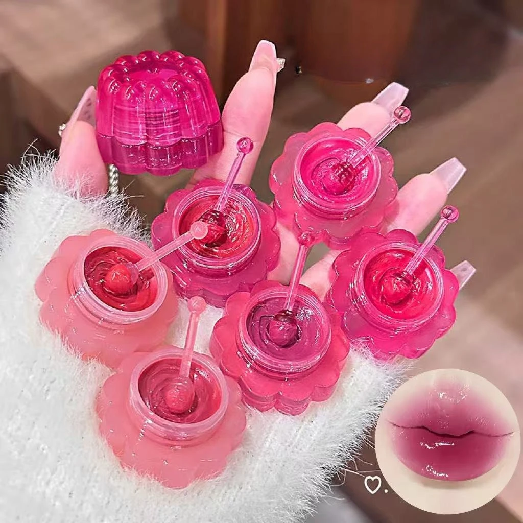 Mirror Lip Glaze Jam Pudding Texture Non Sticky Plump Shine Natural Radiant for School Daily Makeup Lightweight
