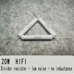 2pcs original imported 1R-9.1R~51R 20W fever grade HiFi audio resistor high-power frequency divider - low noise - insensitive