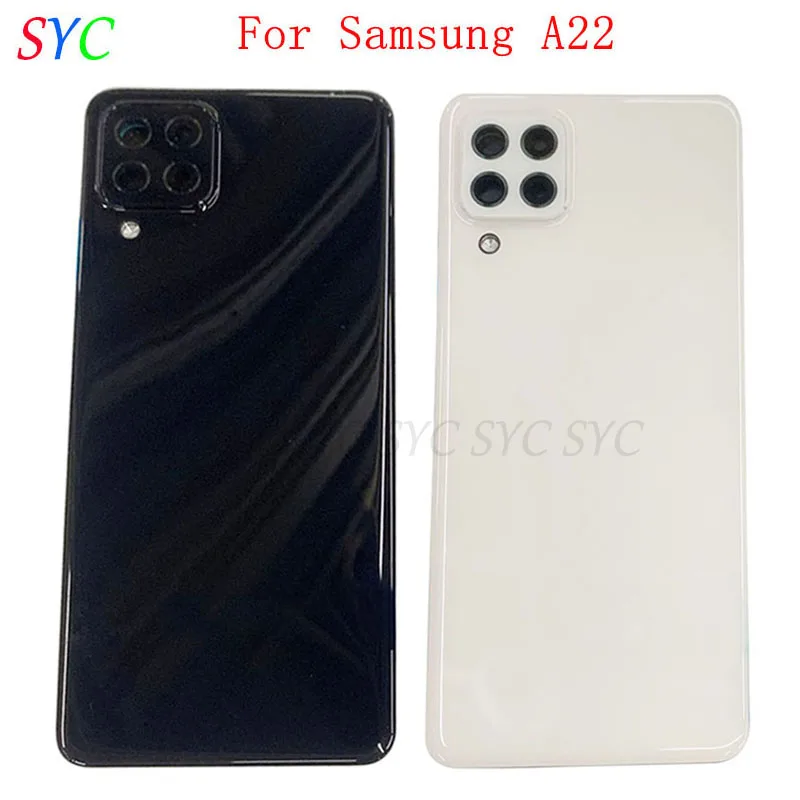 Rear Door Battery Cover Housing Case For Samsung A22 A225 4G Back Cover with Camera Lens Logo Repair Parts