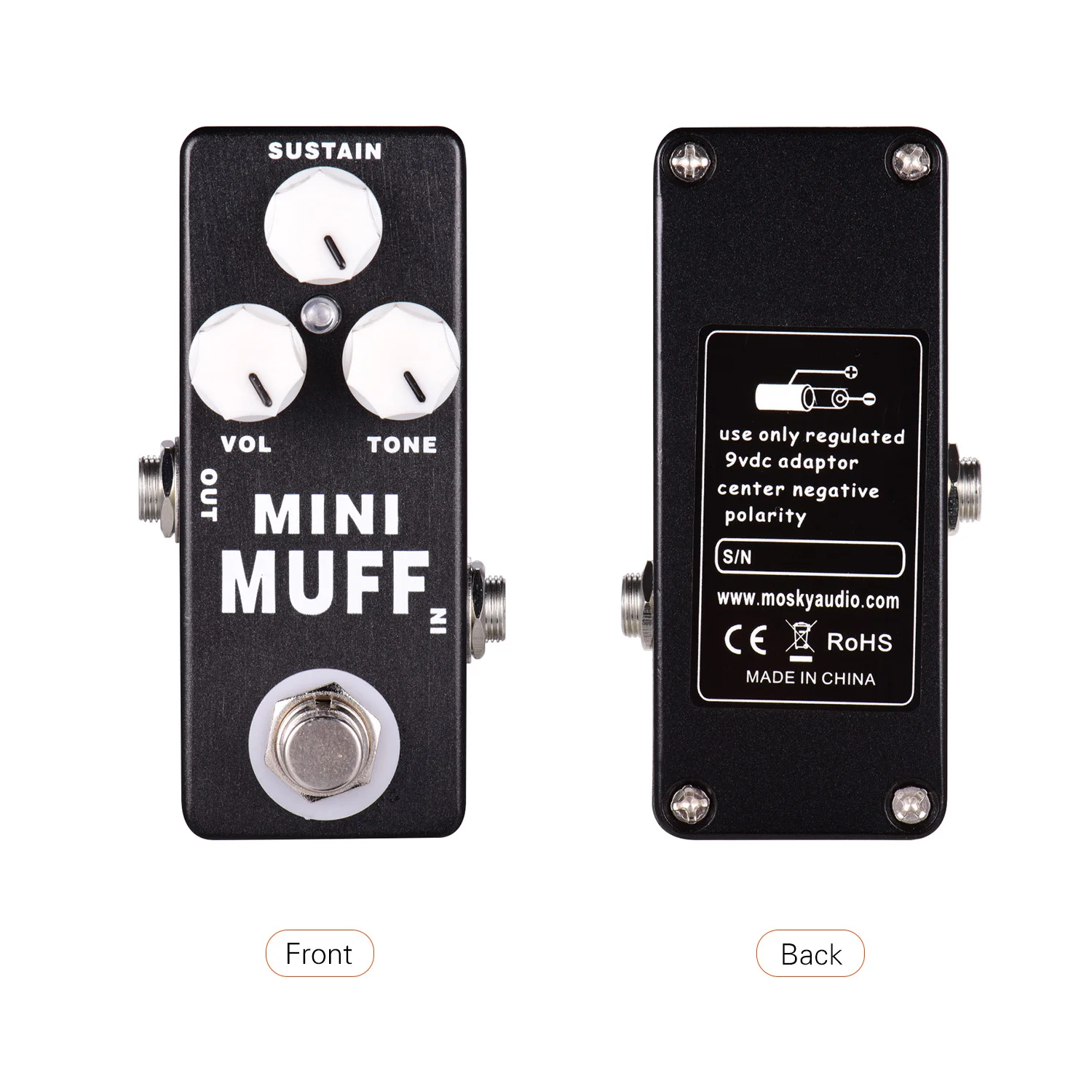 MOSKY Pedal De Guitarra MINI MUFF Guitar Pedal Parts Multi Effects Fuzz Station Bass Overdrive Buffer Delay Reverb Effect