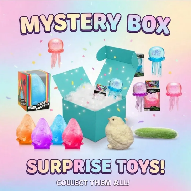 

Cute Squishy Blind Box Bundle – 3 Independent Random Draws Per Order, Kawaii Surprise Collectible Toy Set