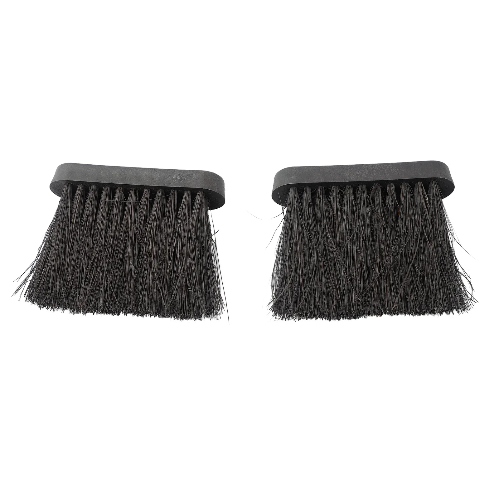 

2pcs Black Replacement Companion Oblong Brush Head Fireplace Fire Hearth Fireside Refill With Plastic Handle Stoves Accessories