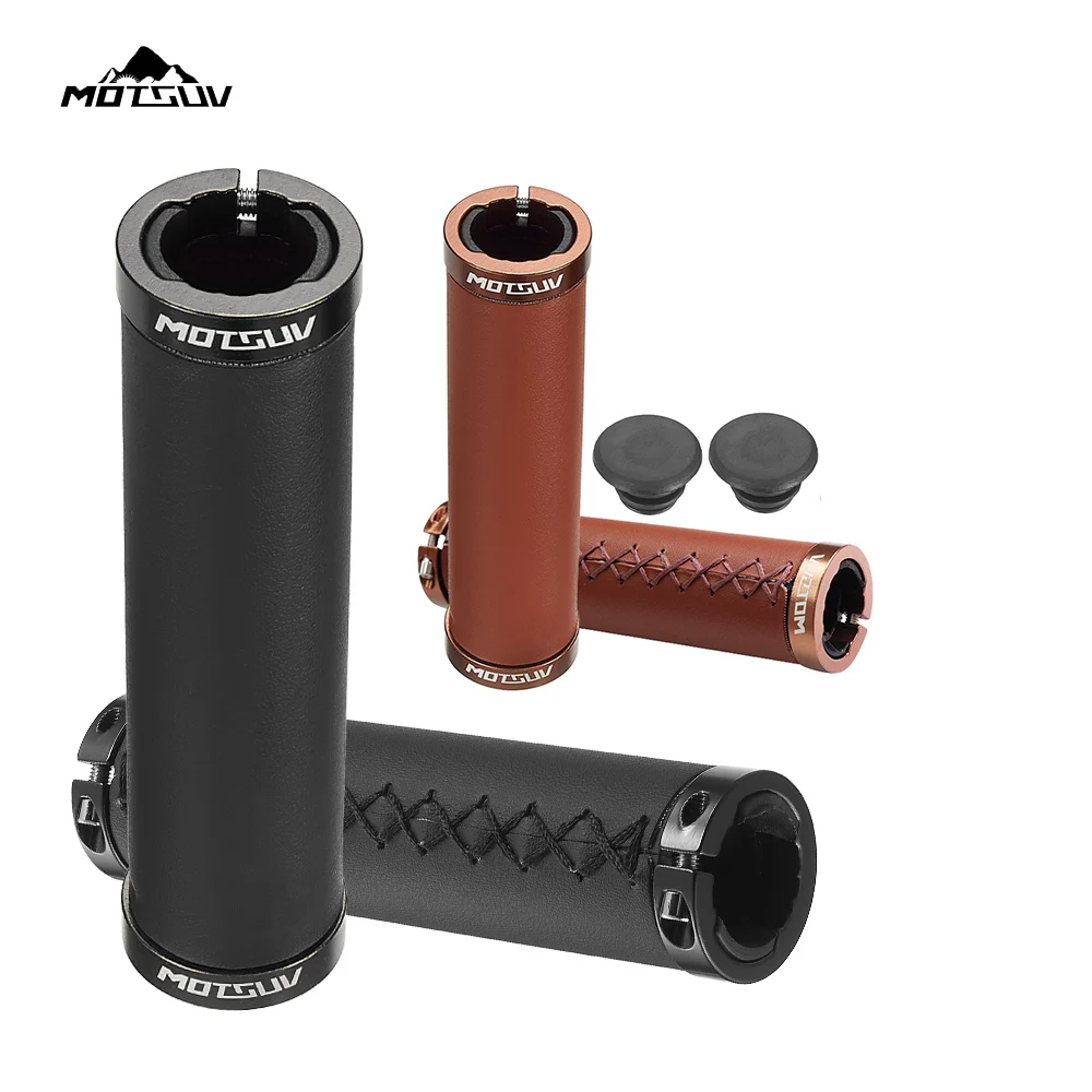 Artificial Leather Bike Handlebar Grip Scooter Handle Bar PVC Cover Cycling Mountain Bicycle Handles Anti-skid