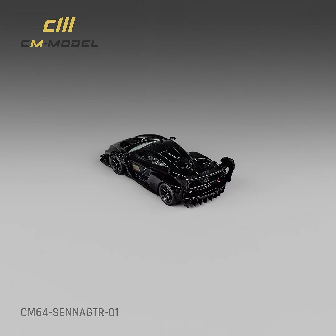 PreSale CM 1:64 Senna GTR Gloss Black Diecast Diorama Car Model Collection Toys