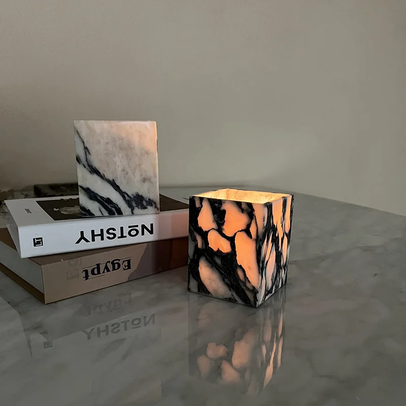 

Italian romantic natural jade scented candlestick villa model room porch living room courtyard study atmosphere decoration