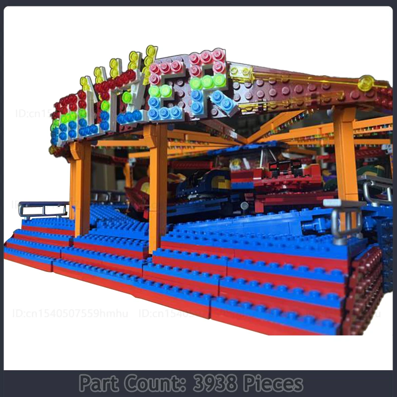 Fairground Waltzer GBC Module MOC Building Blocks Motor Machine Playground Technology Bricks Collection Toys Creative Gifts