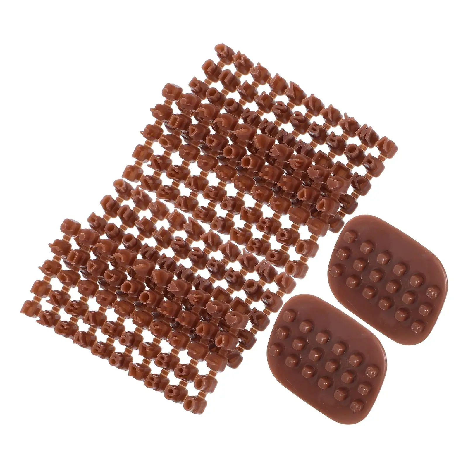 

100 Mini Letter Polymer Clay Stamps Brown Alphabet Crafts Tools DIY Cookie Making Material Polymer Clay Letter Stamps