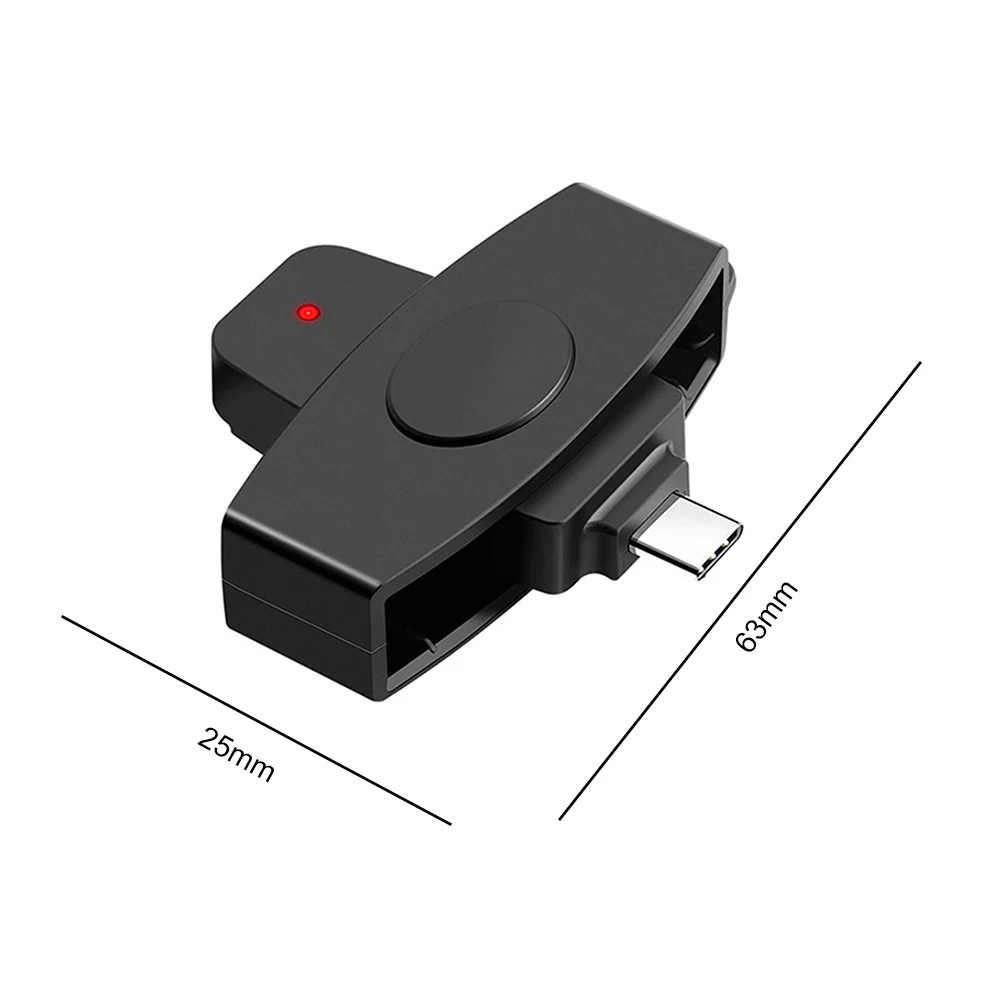 C타입 스마트 카드 리더, 휴대용 스마트 칩 리더, 은행 세금 신고 액세서리, 윈도우, 맥, 안드로이드 OS용 지지대