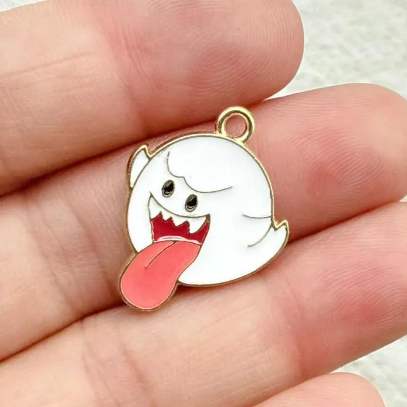 10 stuks schattige Super Mario Bros DIY sleutelhanger metaal handgemaakt legering anime game sleutelhanger sleutelring cadeau voor fans