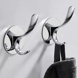 Self-Adhesive Wall Hook Stainless steel Key Coat Racks Robe Towel Coat Hanging Hook Bathroom Organizer Kitchen Wall Mounted Hook