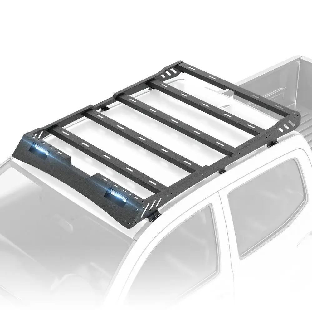 

Roof Rack Cargo Basket with LED Light Bar fits 20052023 Tacoma Double Cab Crew Cab 4 Full Size Doors, OffRoad Truck Cargo Carri