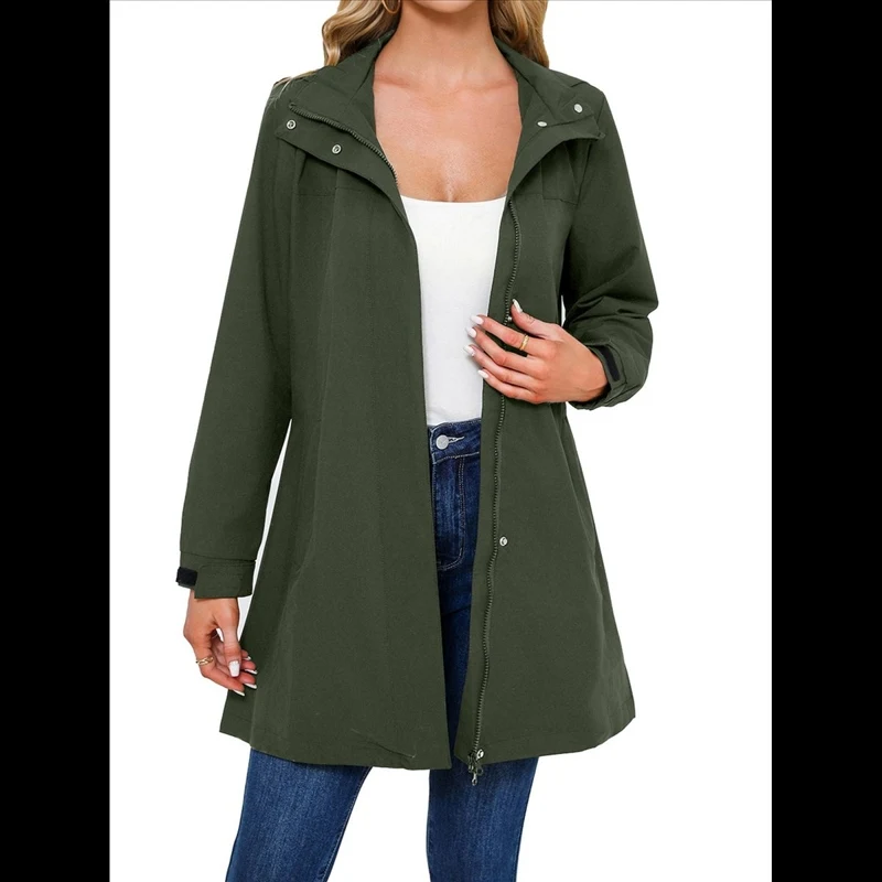 Women's Jacket Coat Lightweight Solid Color Long Sleeve Casual Fashion Elegant Trendy Soft Comfortable