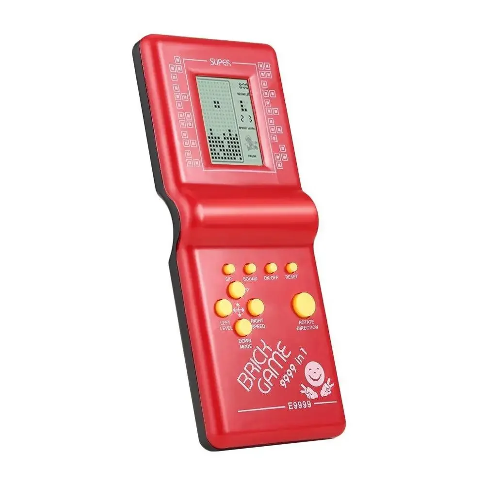 Classic Handheld Game Machine para crianças, Jogo de tijolos, Brinquedo com Music Player