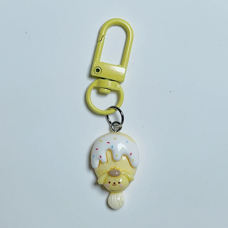 LLavero de Hello Kitty de la serie Sanrio de helado, colgante de resina de My Melody, joyería colgante para bolso, regalos para niñas