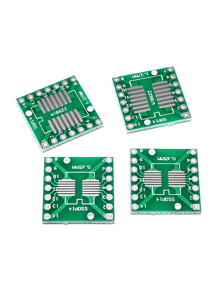 PCB-kit SOP8 SSOP10 SOP14 SOP16 20 24 28 56 naar DIP/SMD naar DIP IC-adapteraansluiting SOIC TSSOP-kaartadapterkaart 0,65 mm 1,27 mm - afbeelding 2