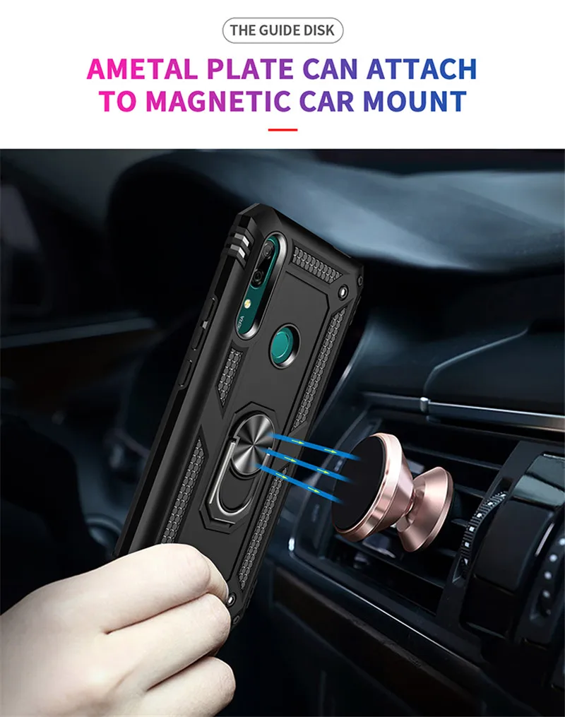 Magnetic Ring Case For Huawei P Smart Z Y9 Prime 2019 P20 P30 P40 Pro Mate 20 30 Nova 5T 6SE 7i Honor 10 Lite 9X Y9S Armor Cover view 2