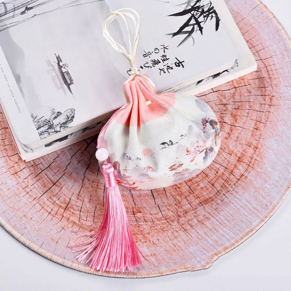 

Lucky Bag with Tassel Dragon Boat Festival Sachet Chinese Style Flower Zongzi Sachet Hanging Printing Women Jewelry Bag Gifts