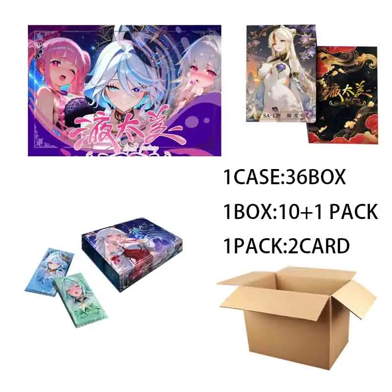 Caja de Sobres de Cartas Coleccionables de Anime Goddess Story, Meika Company Liquid Beauty Yisi Wave11 Seduction, Juego de Cartas Coleccionables