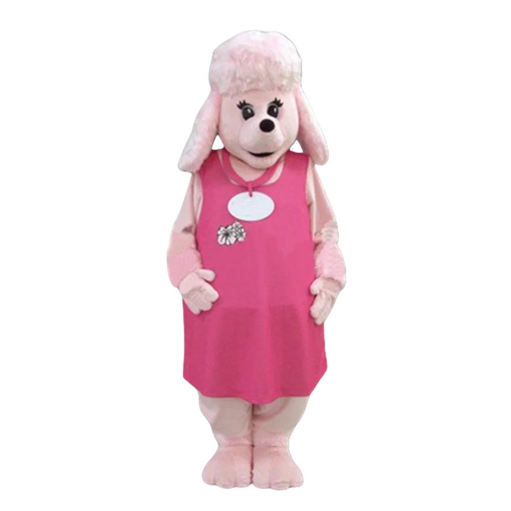 mascot Pink Pregnant Poodle dog mascot costume fancy dress custom fancy costume cosplay theme mascotte carnival costume 451