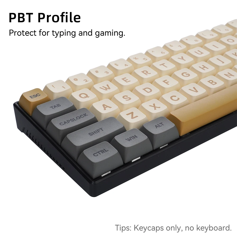 125 Keys Mechanical PBT Keycaps XDA Height for 61/64/68/75/87/98/104/108 Keys Mechanical Keyboard for Cherry/Gateron/Otemu/Kailh