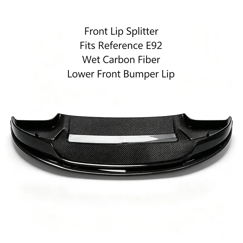Carbon Fiber Large Front Bumper Lip Splitter For BMW 3 Series E92 Coupe 2006-2013 Sport Racing Style Front Lower Chin Spoiler
