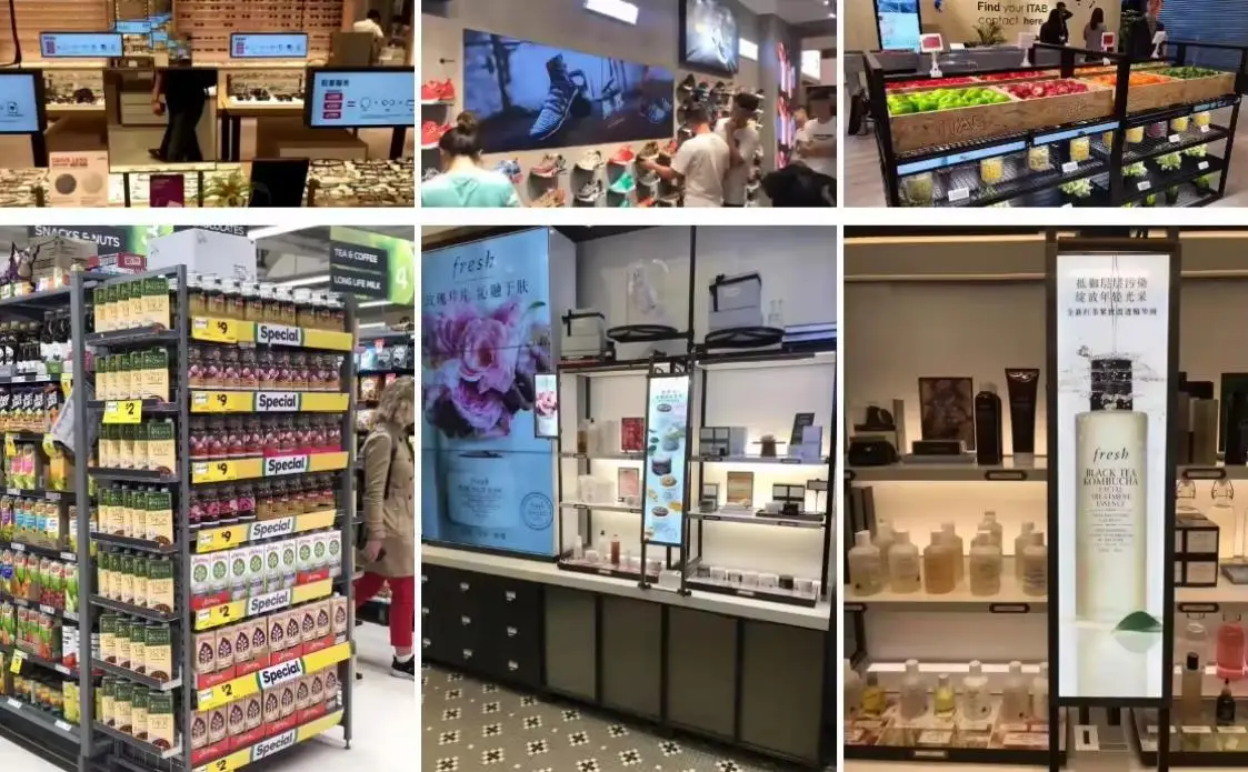 Monitor esticado do lcd da barra de 19.1 polegadas com 1920*360 ,300cd/m, ângulo de visão: 89/89/89/89, exibição da prateleira