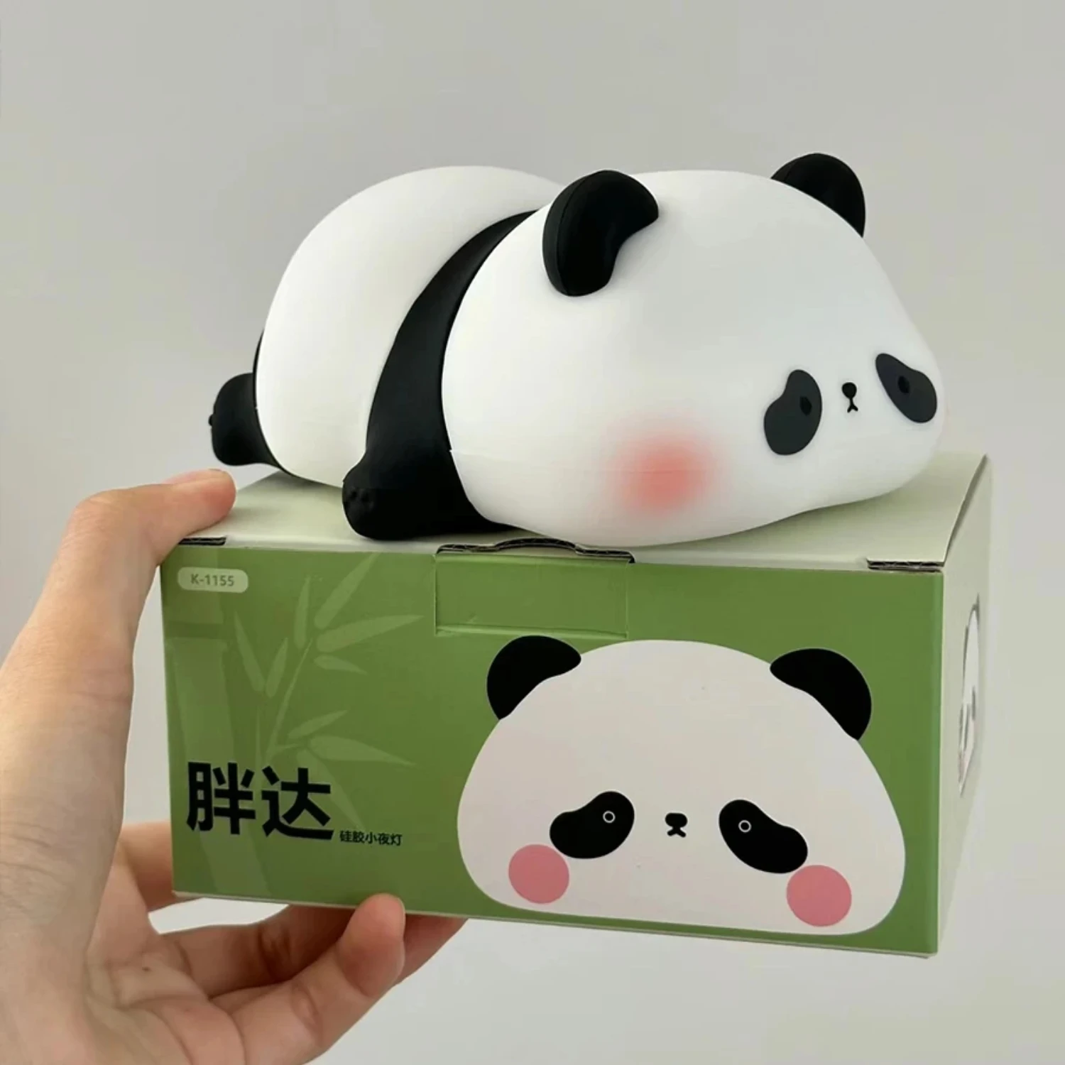 Nuovo USB ricaricabile Panda LED Night Light Silicone Cartoon Touch Sensor Lampada Regalo di compleanno Decorazione da comodino per bambini