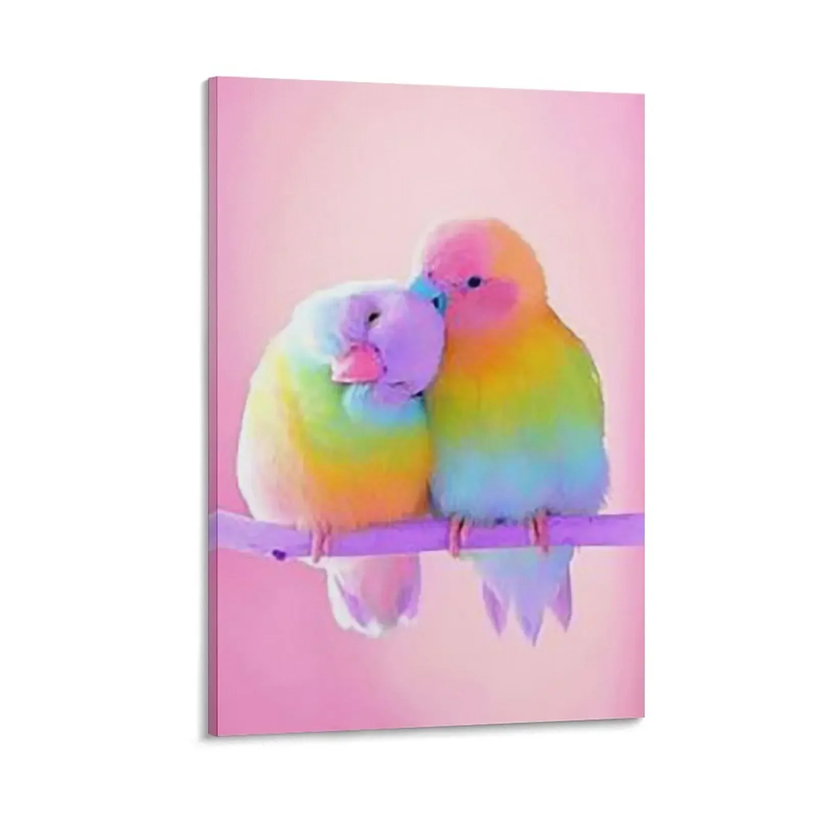 

Rainbow love birds Canvas Painting room decorations anime decoration Luxury living room decoration room decor