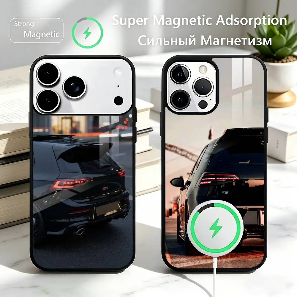 

Car G-Golf R 7 GTI 8 R Phone Case For iPhone17,16,15,14,13,12,11 Plus,Pro Supports Magnetic Wireless Charging