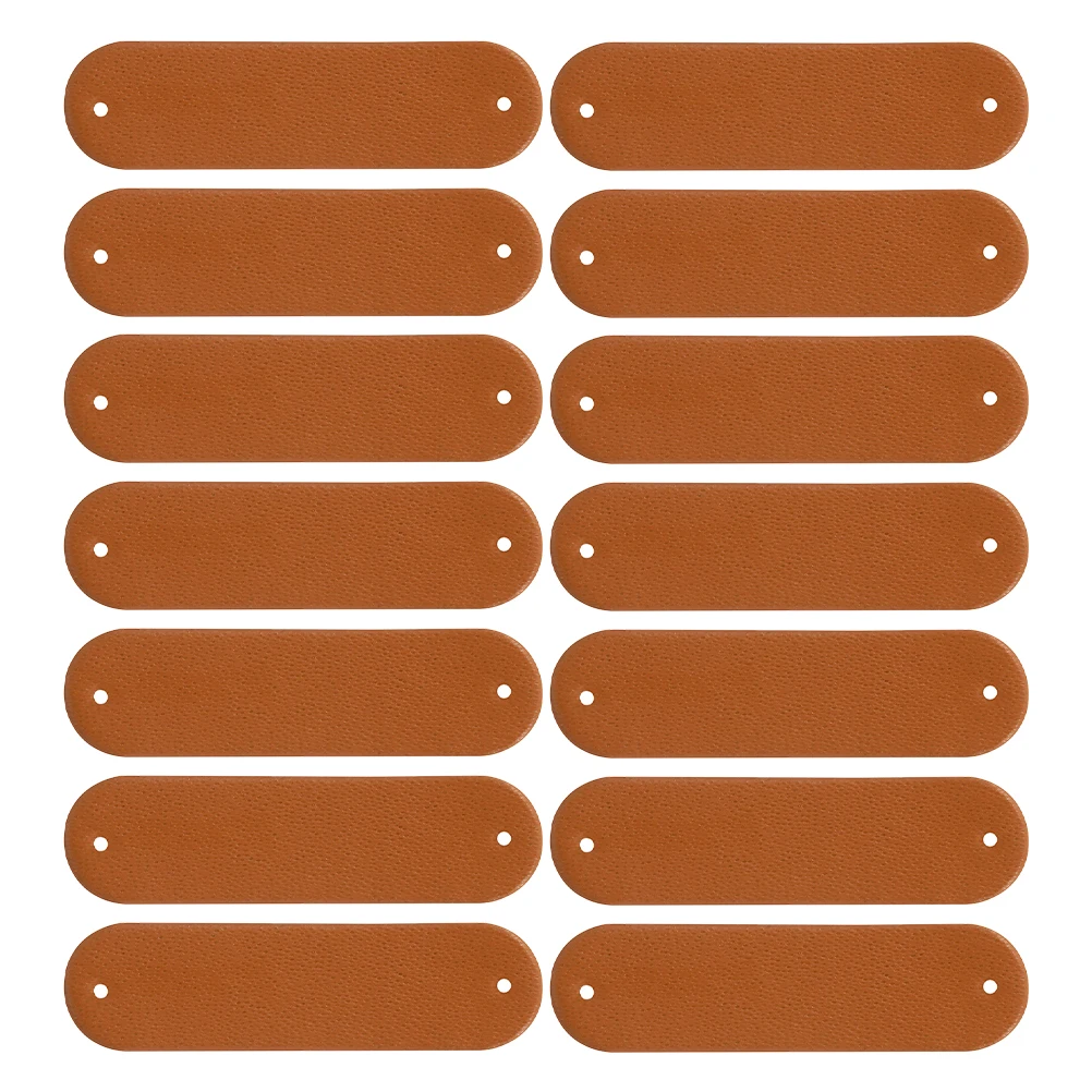 

200Pcs Blank PU Tags for Crochet Handmade Clothing Sewing Labels DIY Accessories Jeans Hats Sewing Essentials DIY Tags