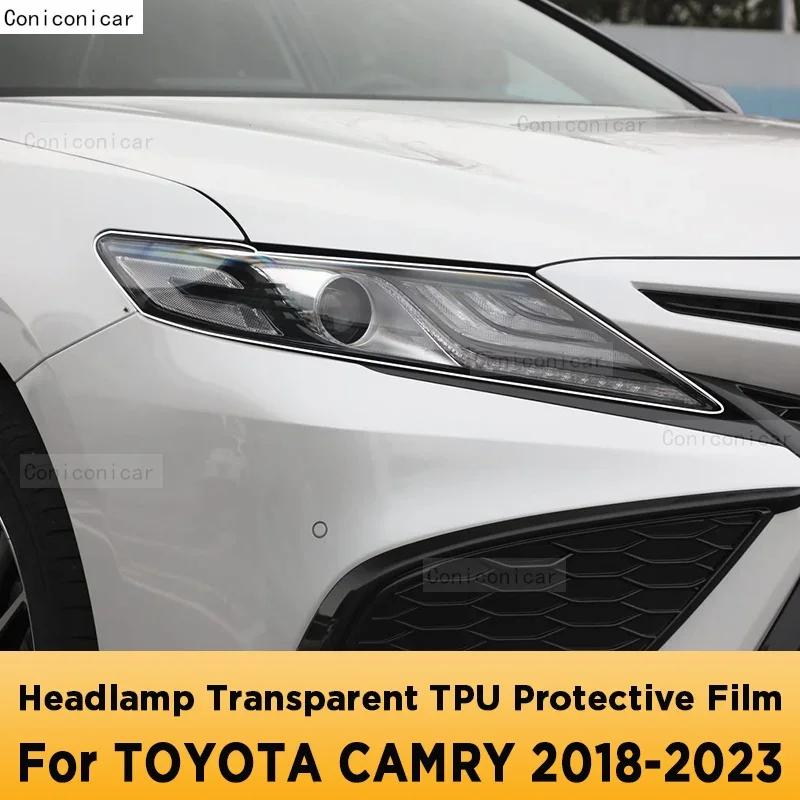 طبقة رقيقة واقية ملصقات بولي يوريثان لتويوتا كامري 2018-2023 سيارة العلوي شفافة سوداء إصلاح المضادة للخدش اكسسوارات PPF