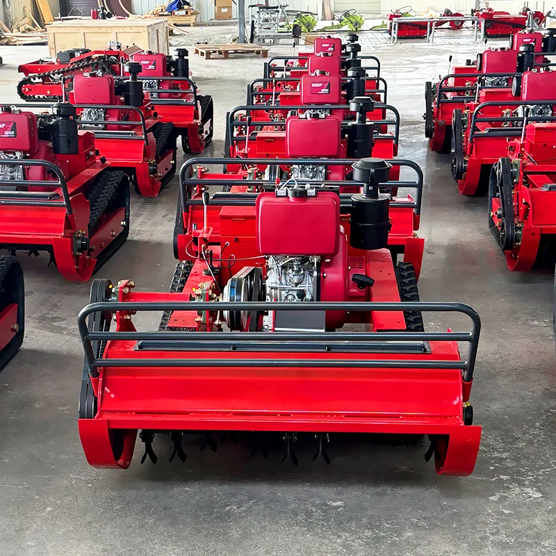 

Customizable Cordless Yoke Remote Control Self-Propelled All-Terrain Crawler Mower for Efficient Garden Maintenance